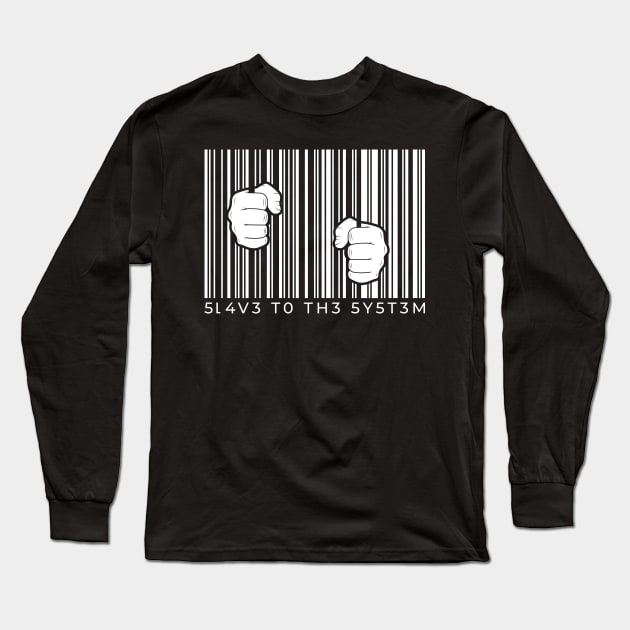 Barcode Hands Long Sleeve T-Shirt by Imaginariux